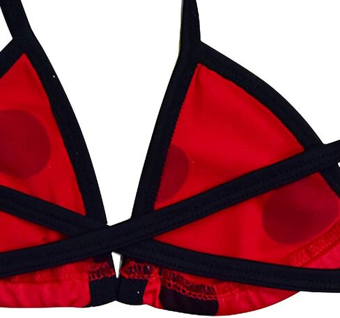 Dressy Daisy Toddler Little Girls Ladybug Red & Black Polka Dots Swimming Bathing Suit Swimsuit Swimwear 2 Pieces Set in Saudi Arabia