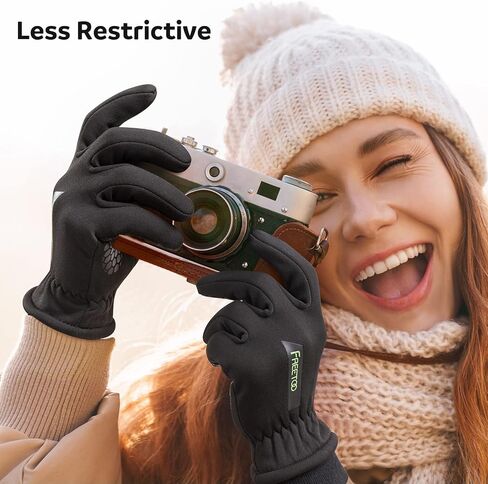 قفازات شتوية من FREETOO للنساء، 2022 قفازات جري حرارية أنيقة مزدوجة القفل، قفازات قيادة دافئة مقاومة للماء تعمل باللمس in Kuwait