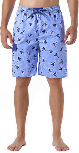 unitop Men's Volley Board Shorts Lightweight Water Sports Drawstring Swim Shorts with Lining in Saudi Arabia