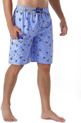 unitop Men's Volley Board Shorts Lightweight Water Sports Drawstring Swim Shorts with Lining in Saudi Arabia