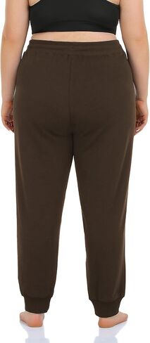 ZERDOCEAN Women's Plus Size Fleece Lined Sweatpants Casual Workout Athletic Joggers Zipper Pockets in Saudi Arabia