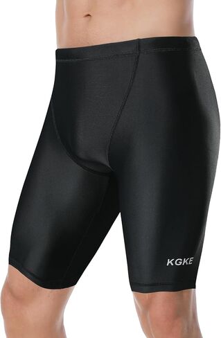 KGKE Mens-Swim-Jammers ملابس سباحة رياضية سريعة الجفاف - شورت متين لفريق السباحة - سباحة برباط UPF50+ in Kuwait