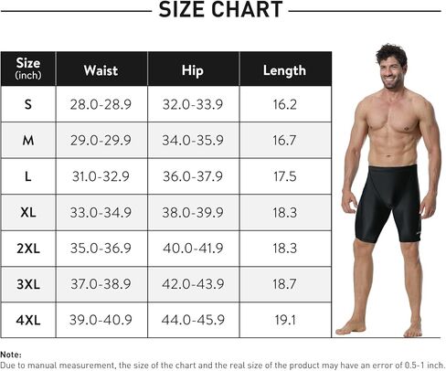 KGKE Mens-Swim-Jammers ملابس سباحة رياضية سريعة الجفاف - شورت متين لفريق السباحة - سباحة برباط UPF50+ in Kuwait