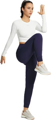 BALEAF المرأة صوف مبطن الركض مقاومة للماء الحرارية سراويل للتسلق Sweatpants السراويل الترنك ملابس الشتاء تشغيل والعتاد in Saudi Arabia