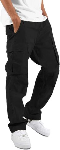 LYRXXX Men's Casual Cargo Pants Hiking Pants Workout Joggers Sweatpants for Men in Kuwait