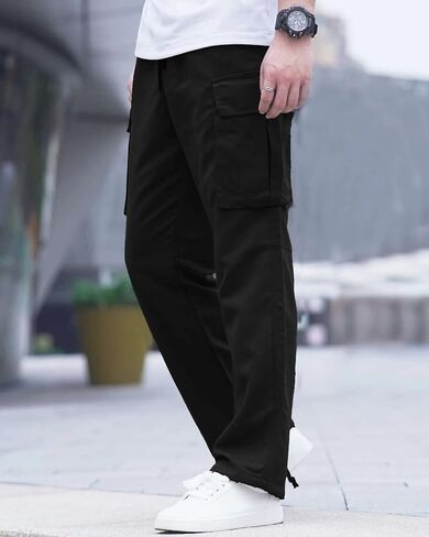 LYRXXX Men's Casual Cargo Pants Hiking Pants Workout Joggers Sweatpants for Men in Kuwait
