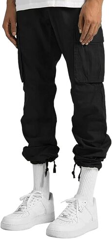 LYRXXX Men's Casual Cargo Pants Hiking Pants Workout Joggers Sweatpants for Men in Kuwait