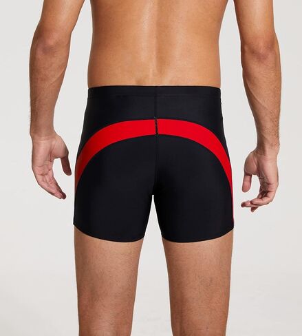 ملابس سباحة رياضية للرجال من DEVOROPA، ملابس سباحة مضغوطة بأرجل مربعة، ملابس سباحة قصيرة للتدريب، سريعة الجفاف، شورتات سباحة للاستحمام in Kuwait