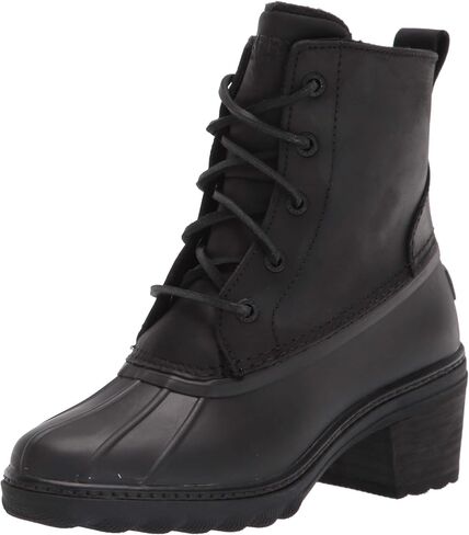 Sperry Top-Sider Saltwater Heel Leather Duck Boot Women Black in Saudi Arabia