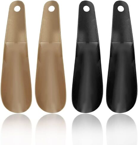 SKYPIA Shoe Horn Plastic Shoe Horn Travel Shoe Horn Shoe Helpers Travel Shoe Horn for Men and Senior Shoes Boots Shoe Horn Plastic Shoe Horns for Men (4pcs) in Kuwait