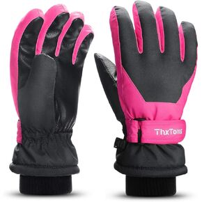 ThxToms Kids Winter Gloves Waterproof Ski Snow Gloves for Boys & Girls Cold Weather Outdoor Sports Snowboard Bicycle for 4-14 Years Old in Kuwait