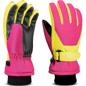 ThxToms Kids Winter Gloves Waterproof Ski Snow Gloves for Boys & Girls Cold Weather Outdoor Sports Snowboard Bicycle for 4-14 Years Old