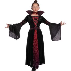 أزياء Spooktacular Creations للفتيات لمصاصي الدماء الملكي للأطفال والفتيات، فستان الملكة القوطية للهالوين لحفلات الهالوين in Kuwait