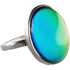 خاتم المزاج للرجال والنساء | الطبعة الكلاسيكية خمر | الشكل البيضاوي | 8 ألوان مزاجية مختلفة | خواتم جمالية | خاتم رائع | حلقات للفتيات في سن المراهقة in Kuwait