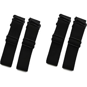 4 قطع/2 أزواج من أشرطة حمالة الصدر النسائية القابلة للتحويل مع عرض 15 ملم قابلة للتعديل وأشرطة حمالة الصدر البديلة (أسود) in Kuwait