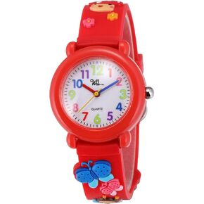 Jewtme Kids Time Teacher Watches 3D لطيف الكرتون سيليكون الأطفال طفل صغير فراشة ساعات المعصم للأعمار 3-10 بنين بنات طفل صغير in Kuwait