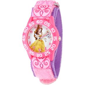 Disney Princess Kids' Plastic Time Teacher Analog Quartz Nylon Strap Watch