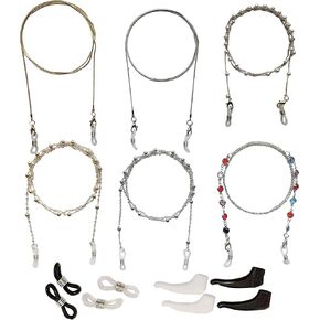 6 قطع قناع سلسلة حبل قلادة نظارة شمسية سلسلة نظارات شمسية سلاسل النظارات النظارات النظارات الطبية الخرز حزام حامل مكافحة فقدان قناع سلسلة للنساء الفتيات in Kuwait