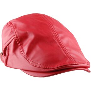 moonsix Newsboys Caps for Men,Beret PU Leather Hat Gatsby Flat Hats Ivy Driving Cap