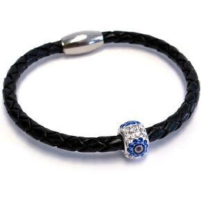 Leather Evil Eye Bracelet for Women - Our Stylish Protective Eye Bracelet Repels Negativity to Keep you Safe - Made in the USA our Beautiful Leather Evil Eye Jewelry Make Great Gifts