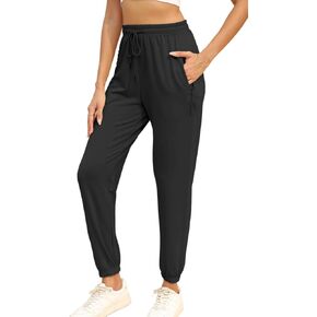 Wallindar Cinch Bottom Sweatpants for Womens High Waisted Drawstring Jogger Pants with Zippered Pockets