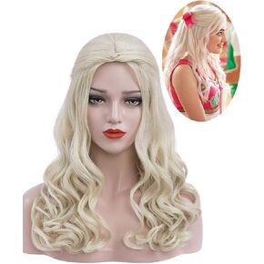 Bopocoko Blonde Wigs for Women Costume Platinum Blonde Braided Hair Wig Synthetic Wigs for Party Halloween BU235A in Kuwait