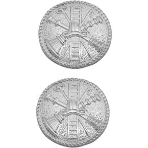 سميث اند وارن رجال الاطفاء يتبارون سلم عمودي قرص مستدير مع حبل طوق الحدود النحاس رتبة شارة الفضة النهاية النار موحدة دبوس in Kuwait