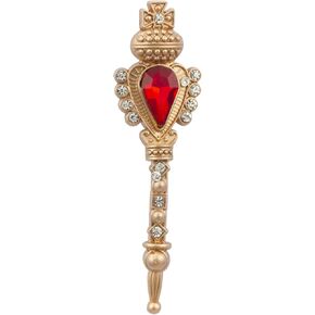 Knighthood Golden Key with Red Stone and Swarovski Detailing Lapel Pin Brooch in Saudi Arabia