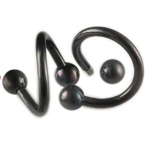 bodyjewellery 14g Surgical Steel eyebrow lip navel bar ear tragus twister earring rings spiral barbells Piercing 2Pcs