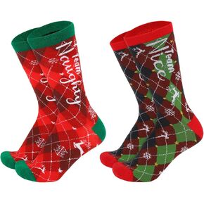 أودي_6 تي اكس دي زوجان من جوارب هدايا الكريسماس، جوارب مرحة ومبتكرة لفريق شقي او لطيف، جوارب عيد الميلاد للنساء، جوارب قطنية ملونة للعطلات للفتيات المراهقات، هدايا الكريسماس in Kuwait