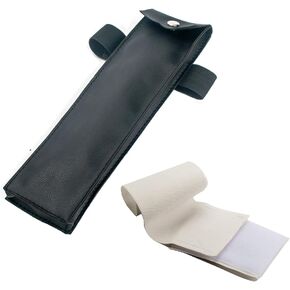 حقيبة نينجا كوناي مع ضمادة - حقيبة ساق كوناي من جلد البولي يوريثان مع ضمادة لأزياء النينجا التنكرية باللون الأسود in Kuwait