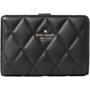 Kate Spade Wallet for Women Carey Wallet in Smooth Quilted Leather, Black, Wallet in Saudi Arabia