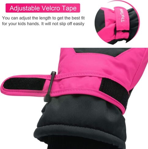 ThxToms Kids Winter Gloves Waterproof Ski Snow Gloves for Boys & Girls Cold Weather Outdoor Sports Snowboard Bicycle for 4-14 Years Old in Kuwait