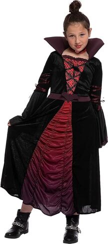 أزياء Spooktacular Creations للفتيات لمصاصي الدماء الملكي للأطفال والفتيات، فستان الملكة القوطية للهالوين لحفلات الهالوين in Kuwait