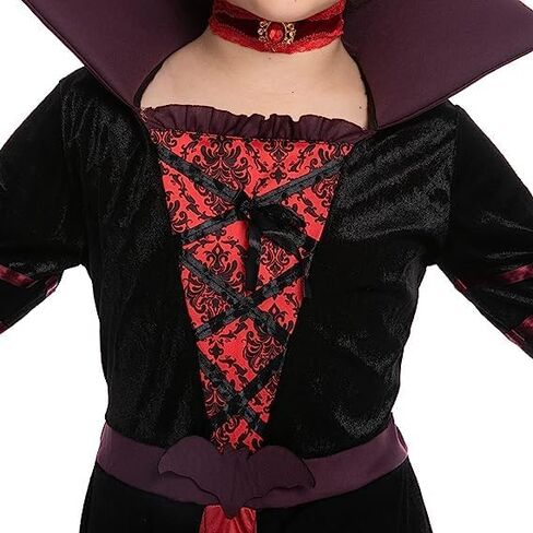 أزياء Spooktacular Creations للفتيات لمصاصي الدماء الملكي للأطفال والفتيات، فستان الملكة القوطية للهالوين لحفلات الهالوين in Kuwait