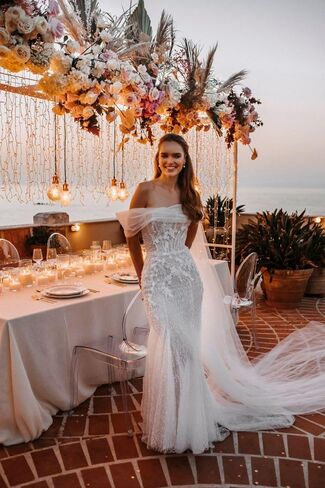 Passat Pearl Bridal Veil For Wedding Pearl Cathedral Bridal Veils Long Pearl Wedding Veils For Brides Ivory in Kuwait