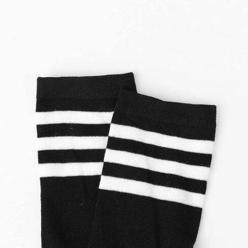 DRESHOW 3 Pairs Casual Tube Socks Cotton Knee High Socks for Women Solid Knit Knee Long Stocking Leg Warmer All Season Gift in Saudi Arabia