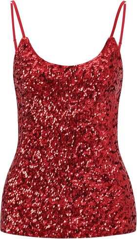 Howriis Women's Sequins Summer Short Camisole Tank Tops in Kuwait