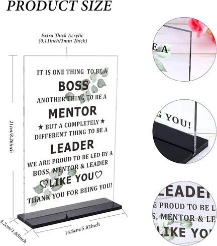 Boss Lady Gifts for Women Office Desk Decorative Sign Thank You Christmas Gifts for Boss Team Leader Mentor Supervisor Appreciation Gifts for Manager Boss Day Retirement Leaving Going Away Gifts in Saudi Arabia