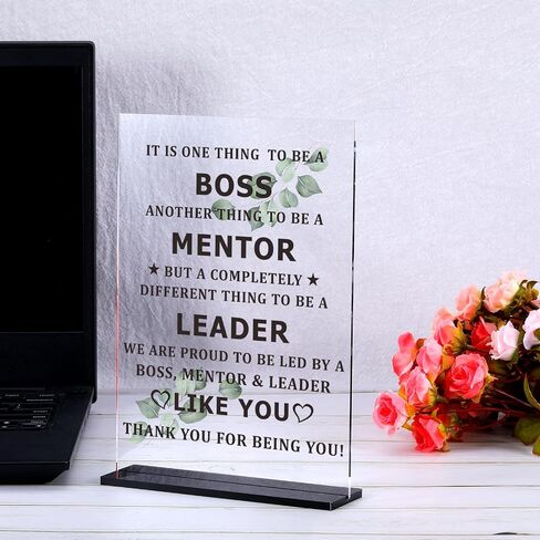 Boss Lady Gifts for Women Office Desk Decorative Sign Thank You Christmas Gifts for Boss Team Leader Mentor Supervisor Appreciation Gifts for Manager Boss Day Retirement Leaving Going Away Gifts in Saudi Arabia