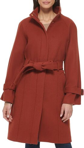 Cole Haan Women's Belted Raglan Melton Wool Coat in Saudi Arabia
