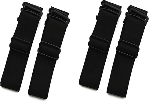 4 قطع/2 أزواج من أشرطة حمالة الصدر النسائية القابلة للتحويل مع عرض 15 ملم قابلة للتعديل وأشرطة حمالة الصدر البديلة (أسود) in Kuwait