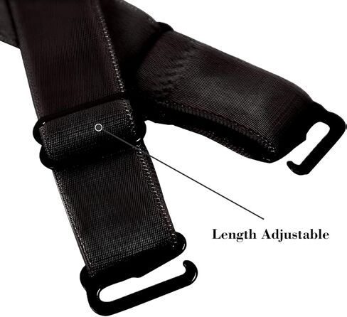 4 قطع/2 أزواج من أشرطة حمالة الصدر النسائية القابلة للتحويل مع عرض 15 ملم قابلة للتعديل وأشرطة حمالة الصدر البديلة (أسود) in Kuwait