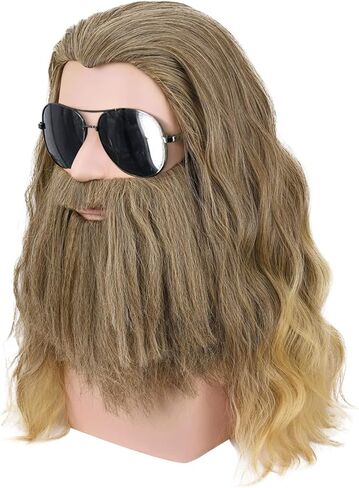 YOGFIT Long Blonde Wig Thor Endgame Wig Men Halloween Cosplay Hair Wigs in Kuwait