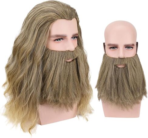 YOGFIT Long Blonde Wig Thor Endgame Wig Men Halloween Cosplay Hair Wigs in Kuwait