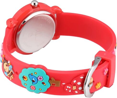 Jewtme Kids Time Teacher Watches 3D لطيف الكرتون سيليكون الأطفال طفل صغير فراشة ساعات المعصم للأعمار 3-10 بنين بنات طفل صغير in Kuwait