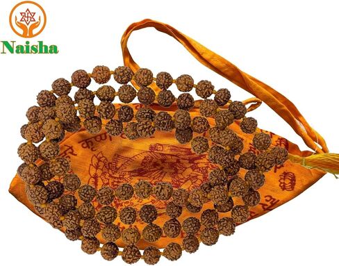 حقيبة NAISHA Gaumukhi Japa Mala وحقيبة Kamal Gatta Mala الأصلية (بذور اللوتس) مسبحة صلاة Japamala Lakshmi Puja Mala التأمل الهندوسي in Kuwait