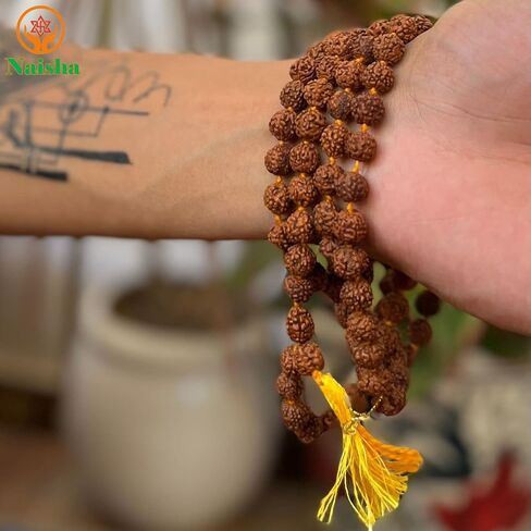 حقيبة NAISHA Gaumukhi Japa Mala وحقيبة Kamal Gatta Mala الأصلية (بذور اللوتس) مسبحة صلاة Japamala Lakshmi Puja Mala التأمل الهندوسي in Kuwait