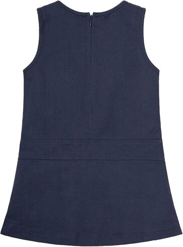 Mud Kingdom Girls School Uniform Jumper Cute Bow Dress Cotton Back to School Spring Autumn in Saudi Arabia
