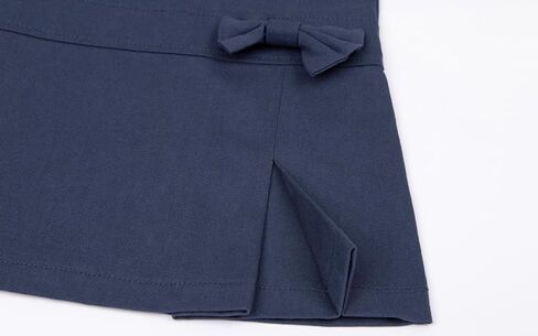 Mud Kingdom Girls School Uniform Jumper Cute Bow Dress Cotton Back to School Spring Autumn in Saudi Arabia